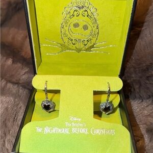 Disney The Nightmare Before Christmas Black and Silver Earrings
